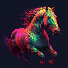 Obraz na płótnie Canvas Horse, colorful Horse