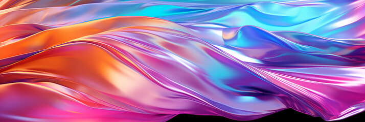 Shimmering holographic chrome, foil background texture pattern