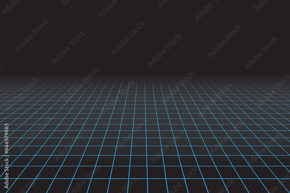 Aufkleber dark abstract vector background with lines and grid. modern design concept with geometric elements. 