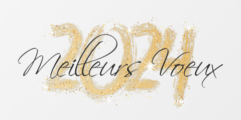 2024 - Meilleurs vœux - Bonne année - obrazy, fototapety, plakaty