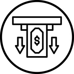 Cash Withdrawal Icon Style