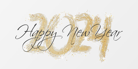 Obraz na płótnie Canvas 2024 - happy new year 2024 - best wishes 2024