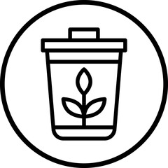 Plant Trash Icon Style