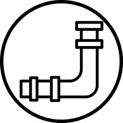 Gas Pipe Leak Icon Style