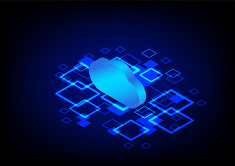  cloud 3D abstract background