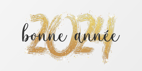 2024 - Meilleurs vœux - Bonne année - obrazy, fototapety, plakaty