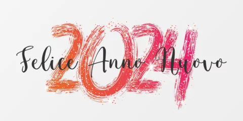 Foto op Plexiglas felice anno nuovo - buon anno 2024  © guillaume_photo