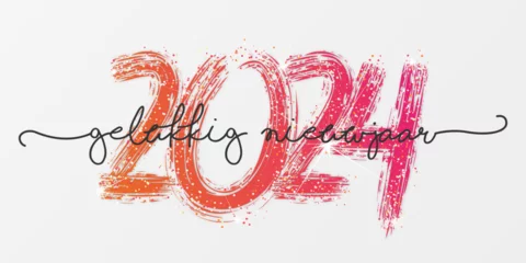 Tapeten 2024 - gelukkig nieuwjaar 2024 © guillaume_photo