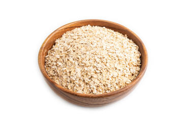 Fototapeta na wymiar oatmeal isolated on white background, side view