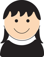 Avatar and user icon. People head and face vector illustration