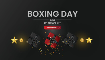 Boxing Day. Boxing Day Sale Banner, poster, social media post design. 