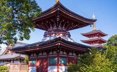 秋晴れ日差しと境内風景(観光スポット)
Autumn sunshine and temple grounds scenery...