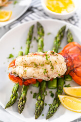 Garlic lobster tails