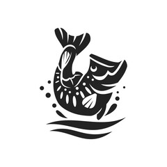 largemouth bass fish logo template Isolated. Brand Identity. Icon Abstract Vector graphic