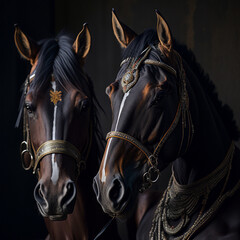 Obraz premium Horse photography, generative ai