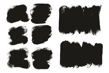 Round Sponge Thick Artist Brush Short Background Mix High Detail Abstract Vector Background Mix Set 