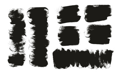 Round Sponge Thick Artist Brush Short Background Mix High Detail Abstract Vector Background Mix Set 