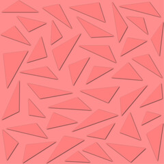 Abstract background with triangles. Vector pink pattern