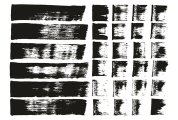Flat Sponge Regular Artist Brush Straight Lines Mix High Detail Abstract Vector Hand Drawn Background Mix Set 