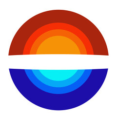 Circle nature, colored circles, semicircles, logo circles