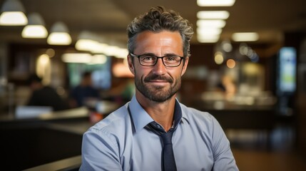 Fototapeta premium portrait of a man in an office