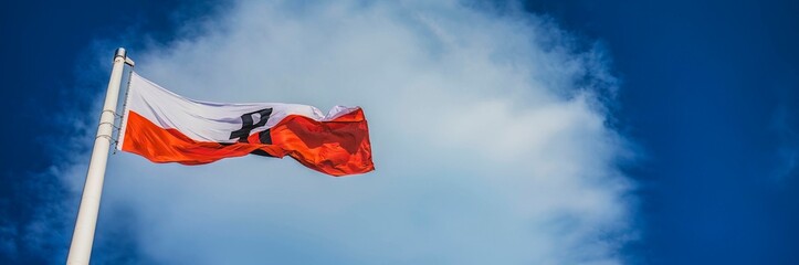 Defiant Spirit - Polish Flag with "Polska Walcząca" on Warsaw Uprising Anniversary