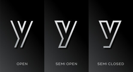 Set of letter Y logo icon design template elements