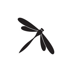 Dragonfly logo icon symbol vector design template illustration.