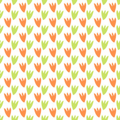 Floral pattern design template. nature decorative background in flat style. repeat and seamless vector