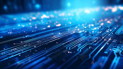 Digital technology meta universe neon blue turquoise background, cyber information, abstract communication speed, innovation future meta, internet network connection. generative AI