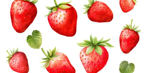 a strawberry watercolor