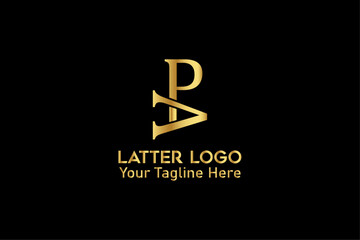 Latter, monogram, PA logo design - obrazy, fototapety, plakaty