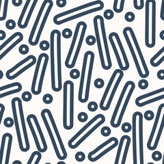 Seamless pattern with monochrome abstract pattern. Vector illustration.