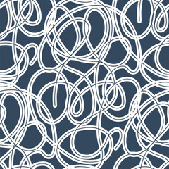 Seamless pattern with monochrome abstract pattern. Vector illustration.