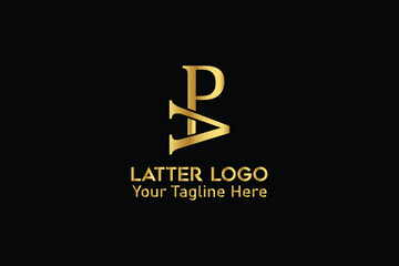 Latter, monogram, PA logo design
