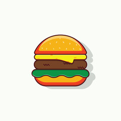 Its a burger icon used as a logo for advertisement.
