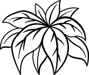Bush for Coloring. Vector Illustration Plants