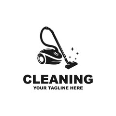 Cleaning, vacuum cleaner with brilliance of purity, logo design. Steam mop and cleaning service, suitable for your design need, logo, illustration, animation, etc. - obrazy, fototapety, plakaty