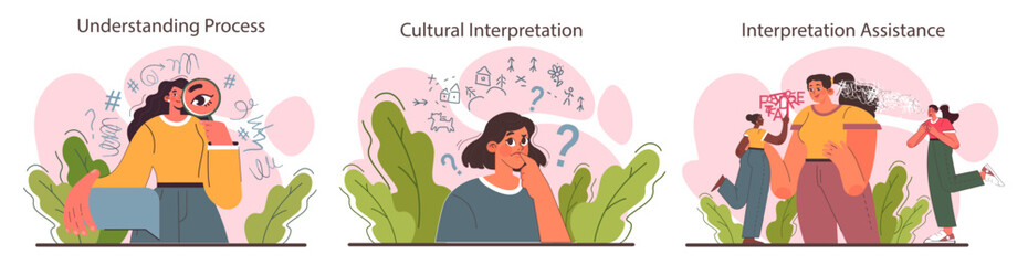 Interpretation set. Data literacy. Information understanding, analysis