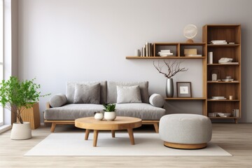 A clean and well-ventilated living room, representing the benefits of a mold-free home environment. Generative AI