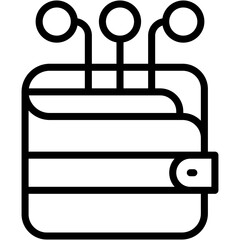 Vector Icon Digital Wallet, Ewallet, Cashless Payment, Online Payment, Money, Wallet