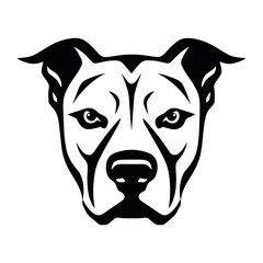 Pit Bull Face - Minimalist Logo Design
