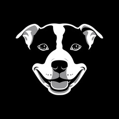 Pit Bull Happy Face - Logo Design