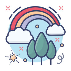 RainBow Outline color icon
