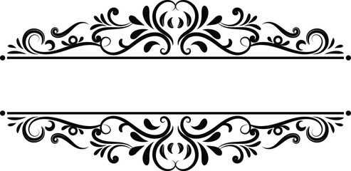 Vector vintage royal title border or text frame ornament elements, Luxury vintage Border wedding invitation card