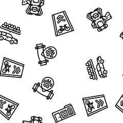 engineer environmental technology vector seamless pattern thin line illustration