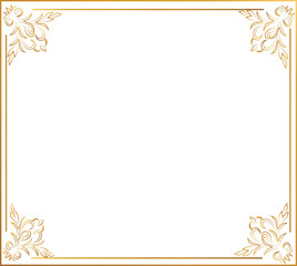 frame with flowers Luxury Black Floral Rectangle Corner Certificate Page Border Pattern Line Photo Thai Frame Islamic Wedding Invitation vector