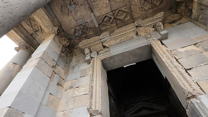 The ceiling of Garni Temple in Armenia.