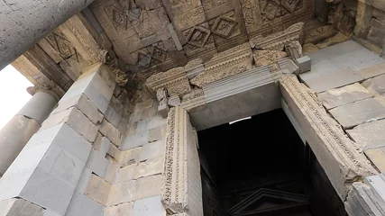 Fotobehang The ceiling of Garni Temple in Armenia. © Amazingness