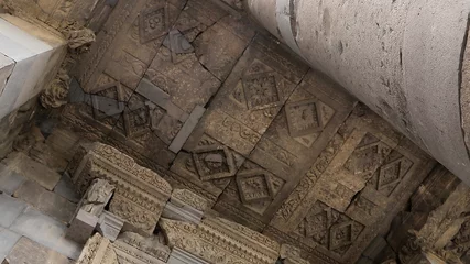 Fotobehang The ceiling of Garni Temple in Armenia. © Amazingness